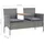 vidaXL 2-Sitzer-Gartenbank 143 x 0 x 0 cm Grau