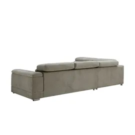 Uno Ecksofa Mikrofaser , grau , Maße (cm): B: H: 72 T: 211.0