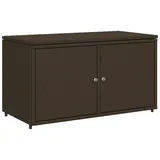 vidaXL Gartenschrank Braun 110x55x60,5 cm Poly Rattan