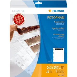 Herma 25 HERMA Fotosichthüllen Fotophan 7x5 Filmstreifen glasklar glatt