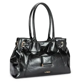 L.Credi Sandri Schultertasche Polyurethan Black