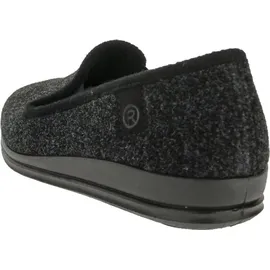 ROHDE Herren Hausschuhe geschlossen Weite G 1/2 Lillestrom 2603, Größe:45 EU, Farbe:Schwarz - Schwarz - 45