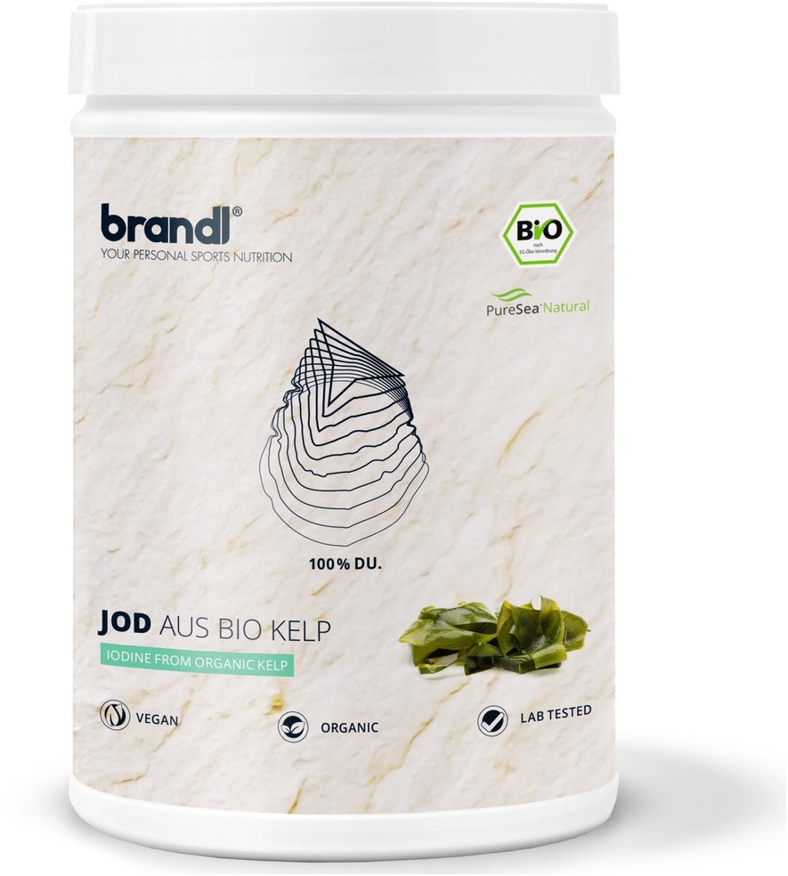 brandl® Jod Tabletten aus Bio Kelp von PureSea® | Jod Kapseln aus Kelp Algen Bio | Premium Jod Vegan 365 St