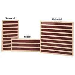 Infraworld Flächenheizsystem Rückenteil in Fichte/Espe 650 x 820 x 50 mm Espe anthrazitgrau