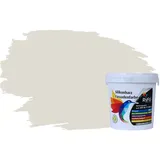 RyFo Colors Silikonharz Fassadenfarbe Lotuseffekt Trend Weißgrau 1l - bunte Fassadenfarbe, weitere Grau Farbtöne und Größen erhältlich, Deckkraft Klasse 1