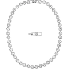 Swarovski Una Angelic Halskette Rund Weiss / Kristall Silber