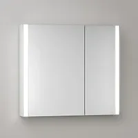 Keuco Spiegelschrank 2-türig Somaris 80x71x12,7cm, vsp, WV, Hz, asym.