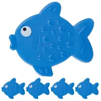 Relaxdays 10 x Antirutsch Sticker Badewanne, Fisch-Design, Badewannenaufkleber mit