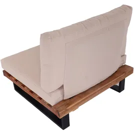 Mendler HWC-H54 Loungesessel hellbraun/beige