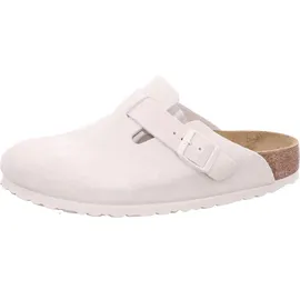 Birkenstock Boston Suede Holzschuhe Antique White 38