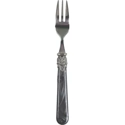 Chic Antique Linas Kuchengabel mit silber Deko, L17 cm, kohle