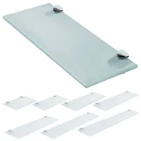 Kingpower Glasregal Glasboden Wandregal Badregal Ablage Regal Klarglas/Milchglas satiniert V2Aox, Glasart:Milchglas, Größe:200 x 100 x 6 mm