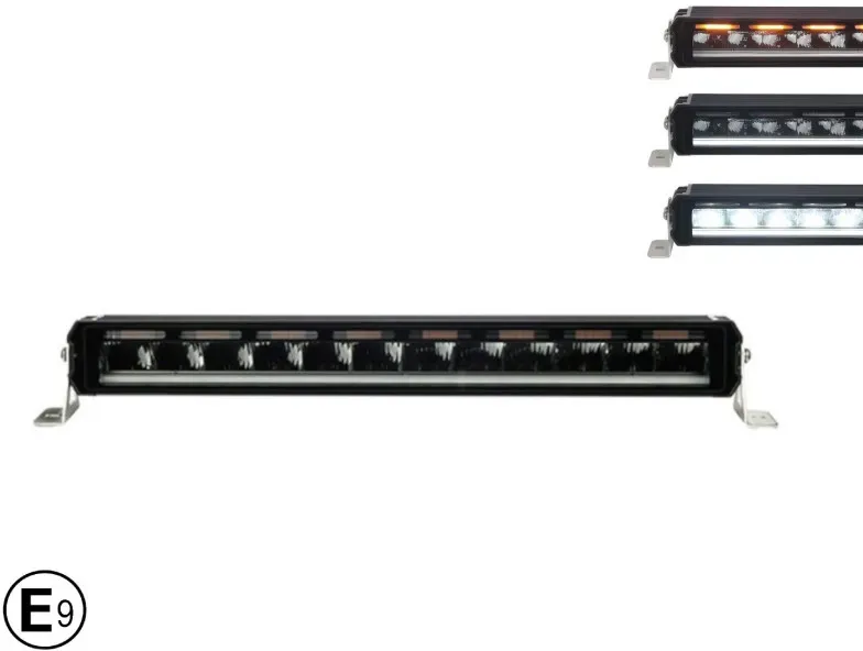 58,5 cm / 23 Zoll 12V - 24V Hochwertiger LED-Bar/LED-Strahler mit weißem DRL-Positionslicht und orange av