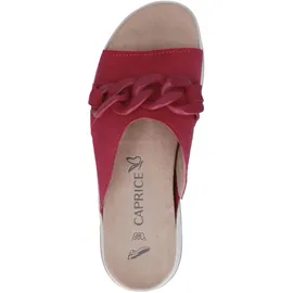 CAPRICE Damen Pantoletten aus Leder Bequem, Lila (Fuchsia Suede), 38 EU