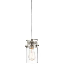 Brinley 1-flammige Mini-Pendelleuchte - Gebürstetes Nickel - KL-BRINLEY-MP-NI