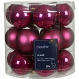Kaemingk Weihnachtskugeln Glas 4cm 18 Stück - glänzend Christbaumkugeln Weihnachtsbaumkugeln Klein Christbaumschmuck Weihnachtsbaumschmuck Beere