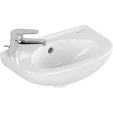 Villeroy & Boch Handwaschbecken Villeroy & Boch NEWO rund 400 x 255 mm, Hahnloch links rund)