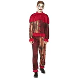 Boland Clown-Kostüm Horrorclown - Halloween Kostüm Kinder 158-176, Horrroclown-Kostüm im Oldschool-Freakshow-Look rot