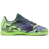 Puma Future 7 Play IT Fußballschuhe Kinder | Gray Skies-Elektro Purple-Fizzy apple/puma White, 38.5