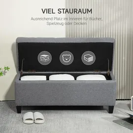 Homcom Truhenbank Hellgrau 100 x 40 x 44 cm