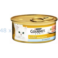 (€ 9,79/kg) Purina Gourmet Gold Feine Pastete Thunfisch Katzenfutter 48x 85 g