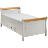 Kiefer massiv Bett 90 x 200 cm Kiefer massiv weiß