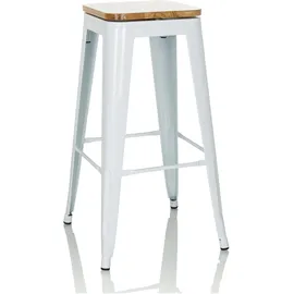 HJH Office Barhocker Vantaggio High WS 360° drehbar Weiß