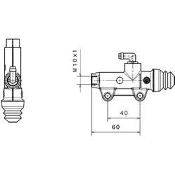 Brembo S.p.A. Natürliche Hinterradbremse Hauptbremszylinder Ø11mm