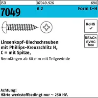 Industrial Quality Supplies ISO 7049 Form C Linsenkopf-Blechschraube VG