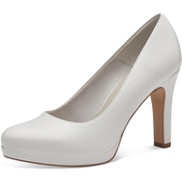 TAMARIS Damen Pumps Vegan Blockabsatz; WHITE MATT/weiß; 40