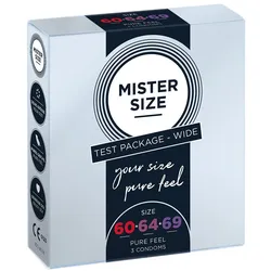 Mister Size «Wide (60-64-69)» Anprobierpackung - Maßkondome (3 Kondome) 3 St