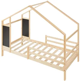 [en.casa] Kinderbett Lorenskog 90 x 200 cm Kiefer natur beige