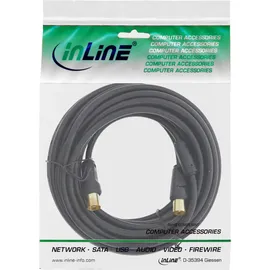 InLine 69401P Premium Antennenkabel Koax Stecker - Koax Buchse 1,0 m