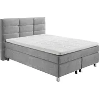 Westfalia Schlafkomfort Boxspringbett, grau, B:155cm L:210cm, Bezug: 100% Polyester;Polsterung: