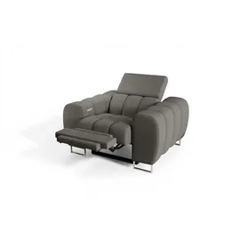 Fun Möbel Sessel Bastien Relax Stoff Moly 75 x 112 x 87 cm Grau elektrisch