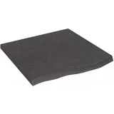 vidaXL Waschtischplatte Dunkelbraun 60x60x(2-4)cm Massivholz Behandelt
