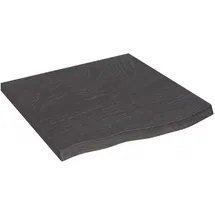 vidaXL Waschtischplatte Dunkelbraun 60x60x(2-4)cm Massivholz Behandelt