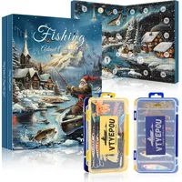 LuxusKollektion Adventskalender Angel Adventskalender für Männer - 22 Hochwertige Köder in Box