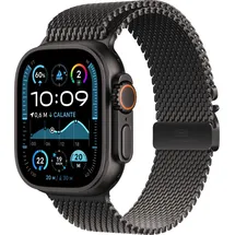 Apple Watch Ultra 2 GPS + Cellular 49 mm Titangehäuse schwarz,  Milanaise Armband schwarz M