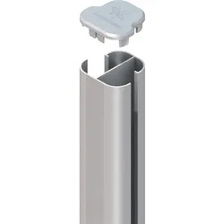 TraumGarten System Eck-Steckpfosten Basic (75-180°)-Aufs-1925-silber