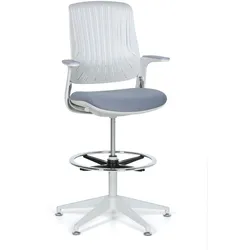Arbeitsstuhl GREG ohne Rollen, grau