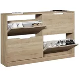 Vicco Luca 116,6 x 72,5 x 22 cm mit 4 Fächer braun