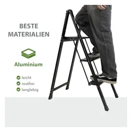 Trutzholm Alu Trittleiter Klapptrittleiter 3 Stufen
