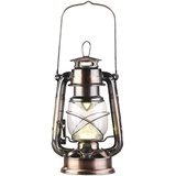 Lunartec Ultra helle LED-Sturmlampe, Batterie, 200lm, 3W, warmweiß, bronze