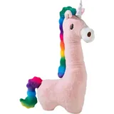 HEUNEC 343696 - KUMA Cuddle Buddy Einhorn Rosie, Plüsch, 80 cm, Seitenschläferkissen