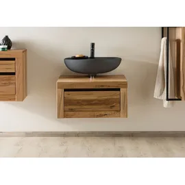 MASSIVMOEBEL24.DE Waschbeckenunterschrank 70 x 50 x 37 cm Beige