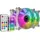 Mars Gaming MF-3DKIT Kit 3 ARGB 360° 12cm Lüfter, 3D Infinity Mirror, Anti-vibrationssystem, ARGB Controller, RF Fernbedienung, Voll Kompatibel