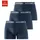 JACK & JONES Boxer »JACANTHONY im 3er Pack mit Logo-Bund und weichem Griff« Packung, 3 Stk., unifarben mit Farbeinsatz, modisch, eng anliegend, Baumwollmischung Gr. M & JONES