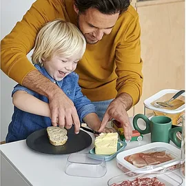 Mepal – Käse- und Wurstdosen-Set Meat and Cheese – Modula Vorratsdosen mit Deckel – Frischhaltedose mit Anti-Kondensationseinsatz – Luftdicht &
