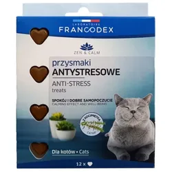 FRANCODEX Anti-Stress-Leckerli mit Katzenminze für Katzen 12 Stück.